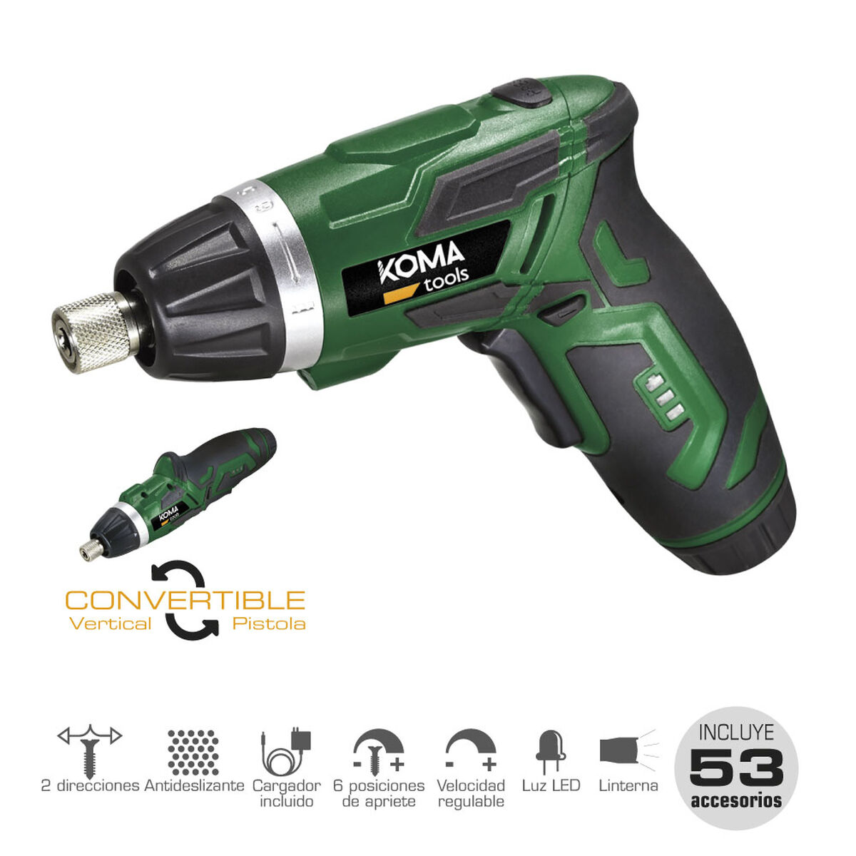 Elektrische schroevendraaier Koma Tools 3,6 V Omkeerbaar